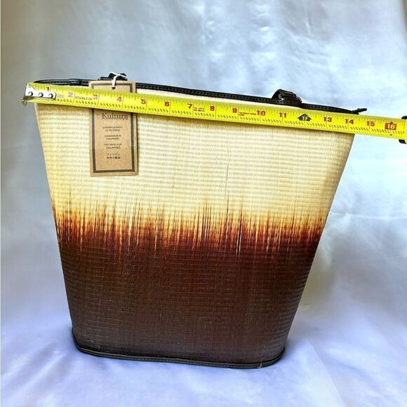 Beautiful Le Sac for Kultura Brown & Cream Women's Woven Filipino Bag - Handmade - Picture 12 of 14